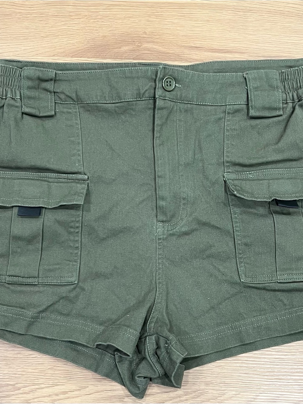 Women’s Olive Cargo Utility Shorts - Classic Casual